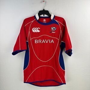 Canterbury Of New Zealand‎ Mens M Red Blue USA Rugby Bravia Jersey